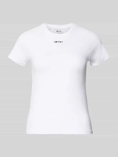 T-shirt z ozdobnymi szwami Aim'n biała