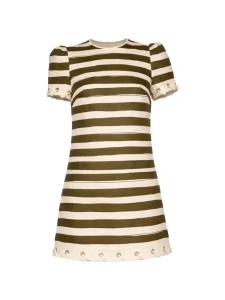 Rochie mini Zimmermann cu dungi de costum verde