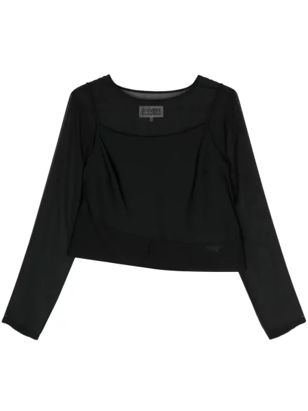 Top Mm6 Maison Margiela transparente negru