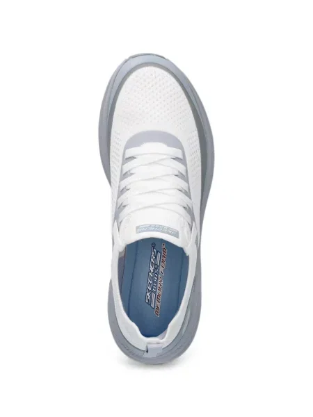 Sneakerși Skechers tricotate alb