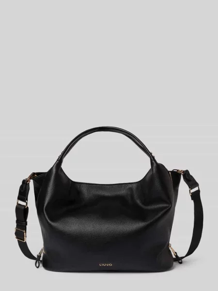 Torebka z materiału skóropodobnego Liu Jo White czarna
