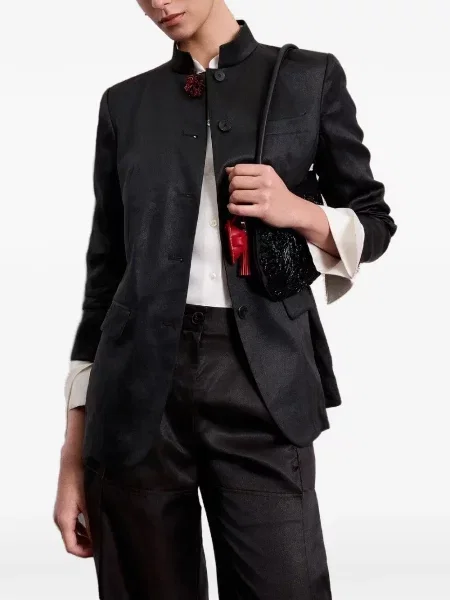 Sacou Shanghai Tang din satin negru
