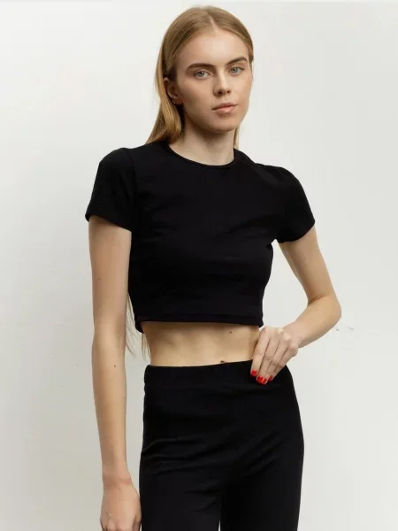 Топ HARVEST бавовна/еластан чорний