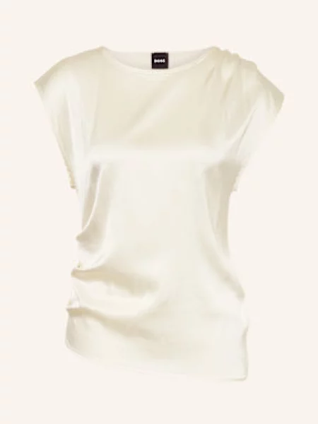 Boss Bluzka Etoga Z Mieszanki Materiałów weiss