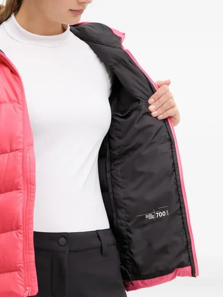 Geacă cu puf Jack Wolfskin cu glugă roz