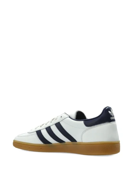 Ριγέ μπλούζα Adidas με δαντέλα με σχέδιο λευκό