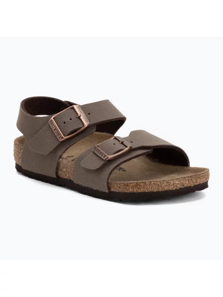 Gyerek szandálok BIRKENSTOCK New York Birkibuc Narrow mocha. Méret: 32 EU barna