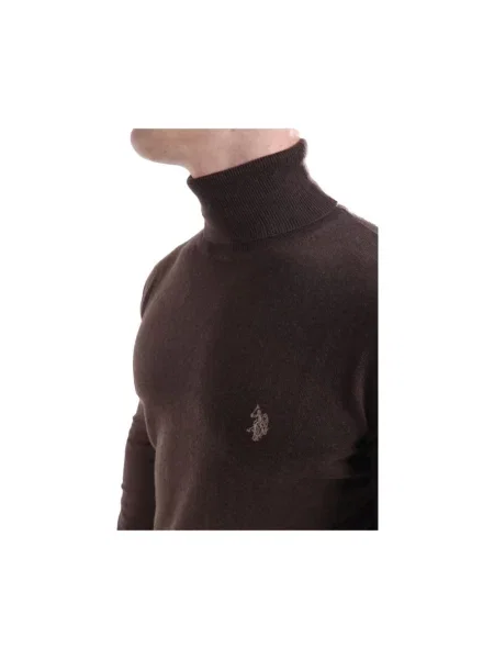 Sweter z golfem U.s Polo Assn. brązowy