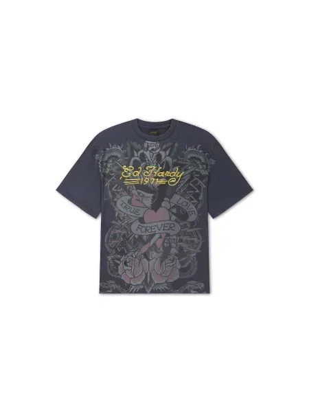 Ed Hardy Tricou marin / mai multe culori albastru