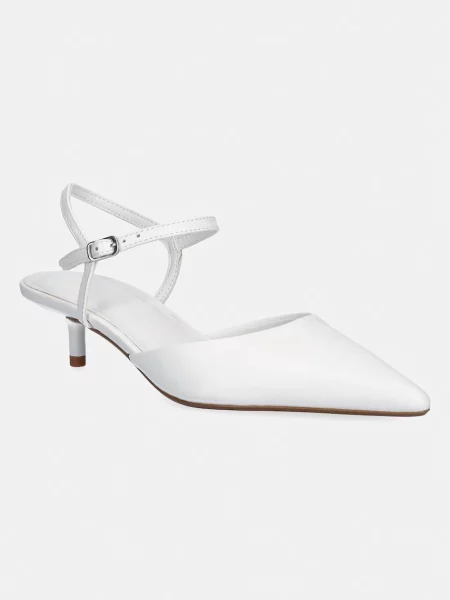 Kožené lodičky Steve Madden Adelaide bílé