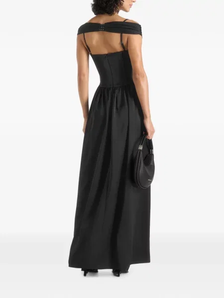 Rochie maxi Manière De Voir din satin negru