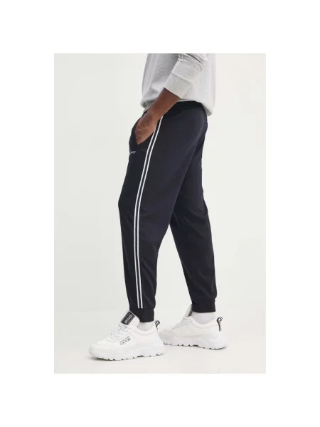 Armani Exchange spodnie dresowe niebieskie