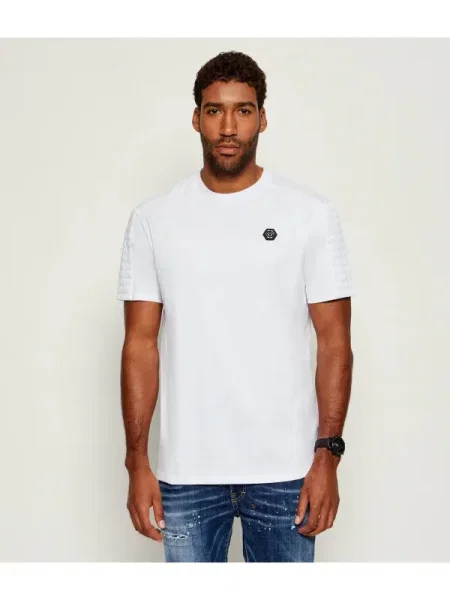 Philipp Plein Tricou Biker Cut alb