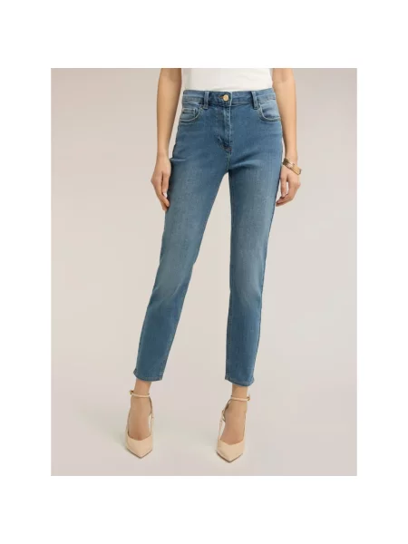 Skinny jeansy skinny Motivi niebieskie