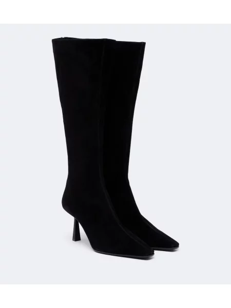 Cizme Aquazzura din piele de căprioară negru