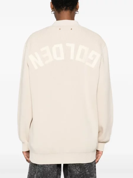 Cardigan Golden Goose cu decolteu în V auriu