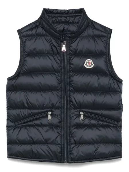Kamizelka puchowa dziecięca Moncler Enfant niebieska