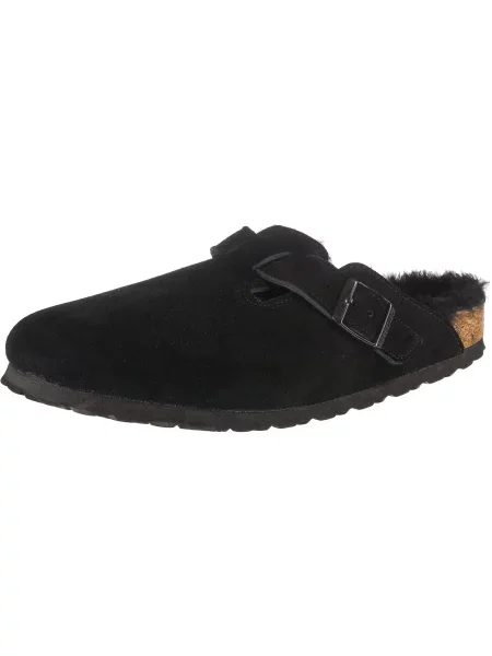 BIRKENSTOCK Papuci de casă Boston Shearling negru