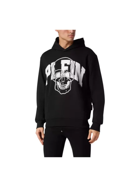 Bluza z kapturem Philipp Plein z kapturem czarna