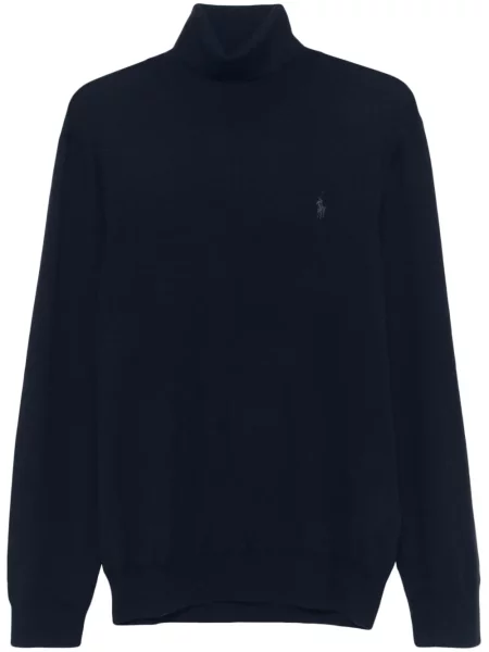Пуловер Polo Ralph Lauren на райета синьо