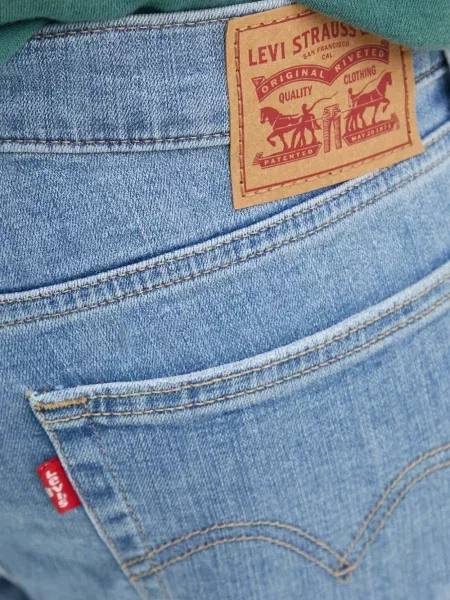 Retro lepršave traperice Levi's® lepršave s izlizanim efektom plava