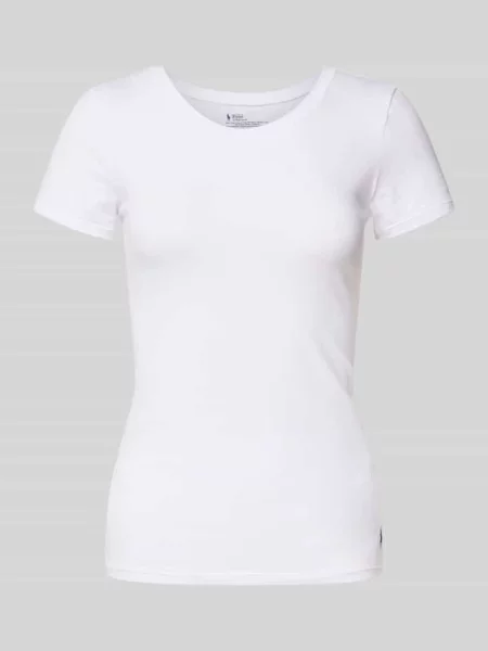 Góra od piżamy z wyhaftowanym logo Polo Ralph Lauren biała