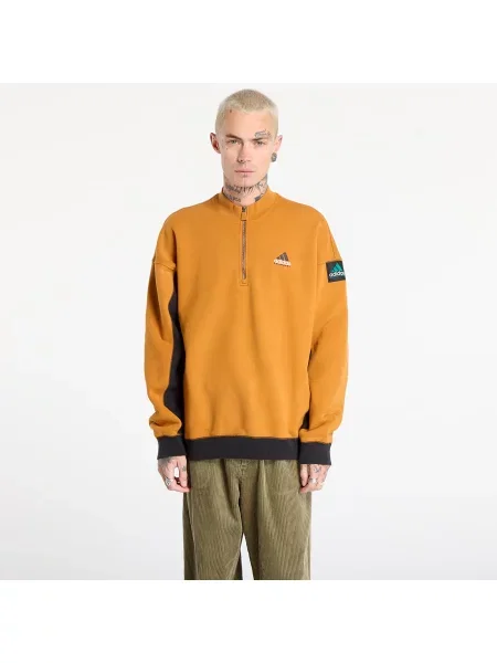 Pulóver adidas Equipment Blocked Half-Zip Craft Ochre XL