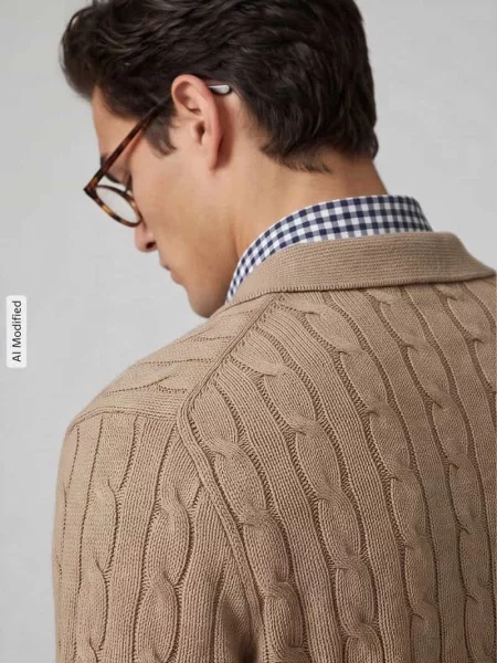 Kardigan rozpinany w kroju regular fit z czystej bawełny Polo Ralph Lauren beżowy
