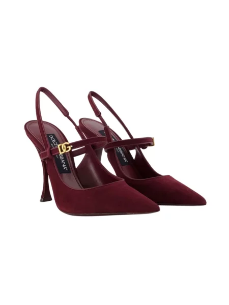 Czółenka Dolce And Gabbana skórzana czerwona