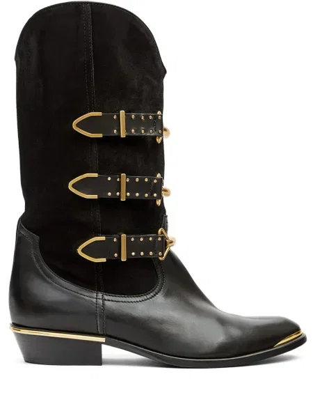 Botine Isabel Marant cu cataramă negru