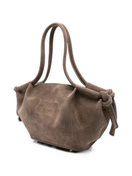 Τσάντα shopper Adrianna Feretti σουέτ καφέ