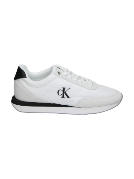 Pantofi Calvin Klein Jeans cu șireturi retro din dantelă alb
