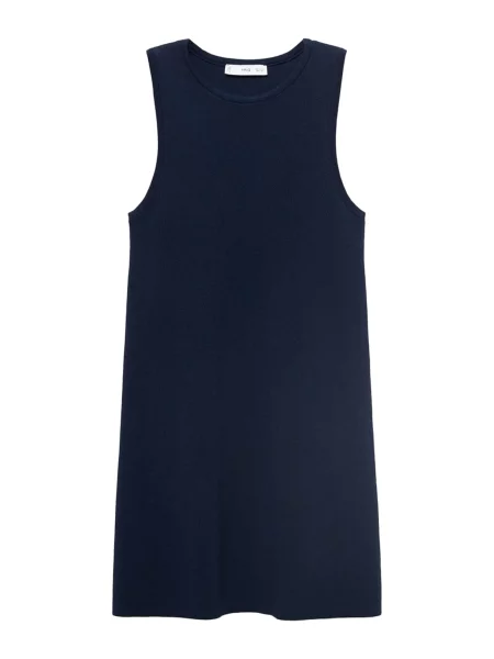 MANGO Rochie tricotat RALLADO bleumarin