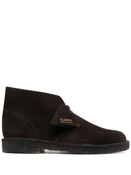 Botine Clarks cu șireturi din piele de căprioară maro