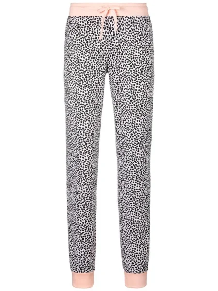 VIVANCE Pyžamové kalhoty růžová / černá bílá