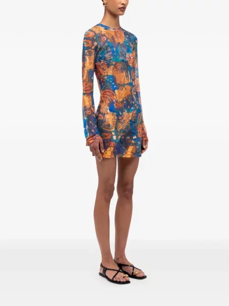 Rochie mini Donde Esteban plasă de costum albastru