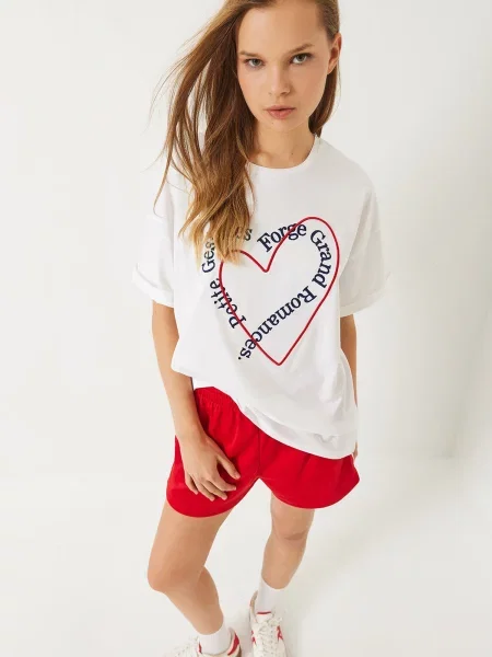 Bianco Lucci Tricou bleumarin / roșu alb