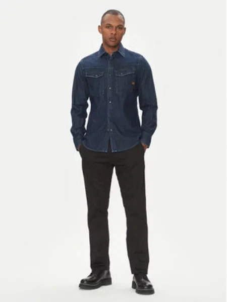 G-Star Raw džínová košile Dakota Tmavomodrá