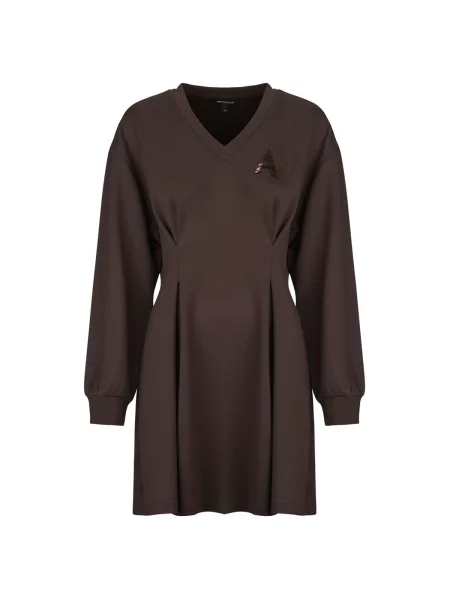 Šaty Armani Exchange hnedá