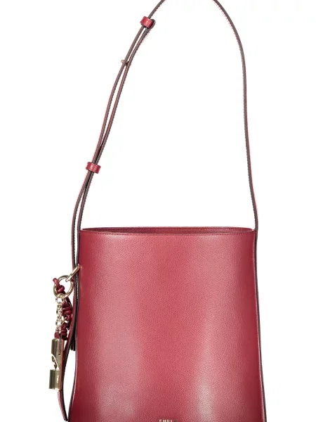 Чанта за през рамо Furla винено червено