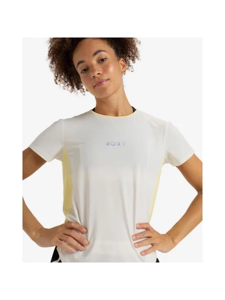 Koszulka Roxy Bold Moves Krótki Rękaw Żółty L biały