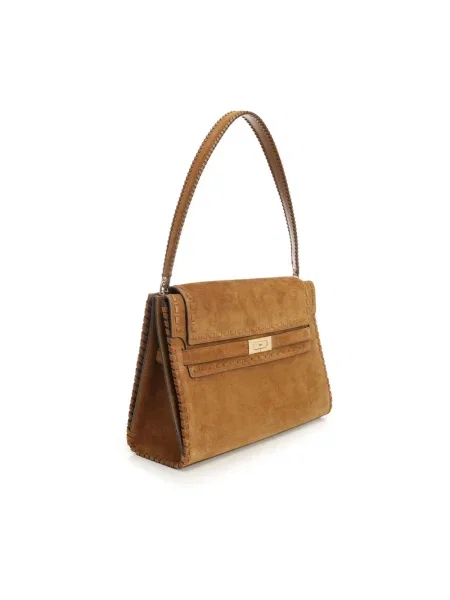 Torebka Tory Burch zamszowa brązowa