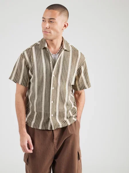JACK & JONES Košeľa JWHBELLAGIO olivová biela