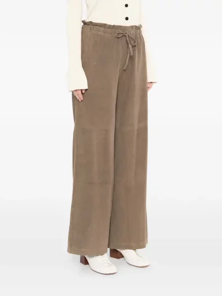 Pantaloni James Perse din piele de căprioară