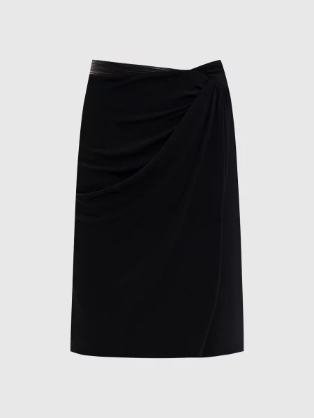 Спідниця міді на запах Versace чорна