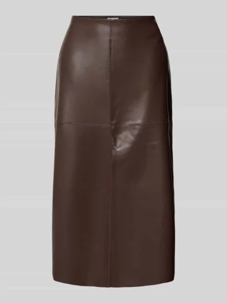 Spódnica midi rozkloszowana z imitacji gładkiej skóry S.oliver Red Label