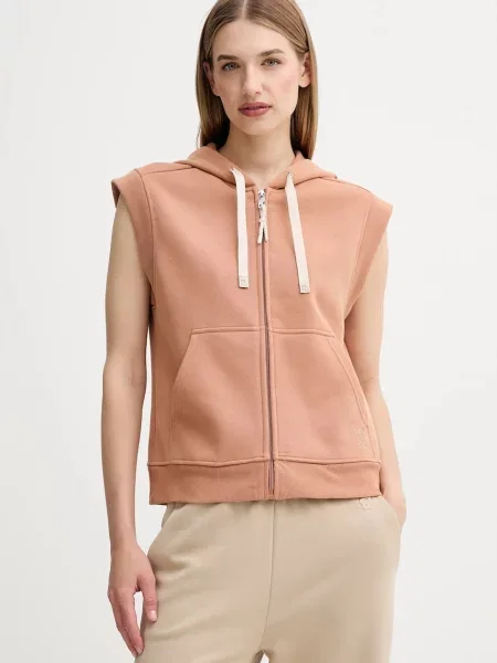 Weekend Max Mara bluză PANK cu glugă uni maro