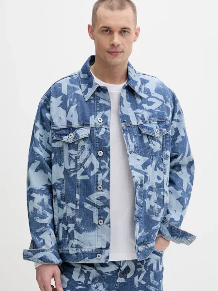 Karl Lagerfeld Jeans jakna za muškarce od trapera plava