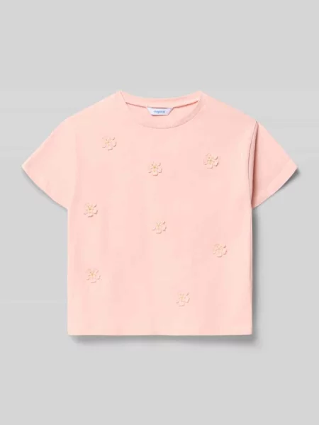 T-shirt z czystej Bawełny Mayoral różowa