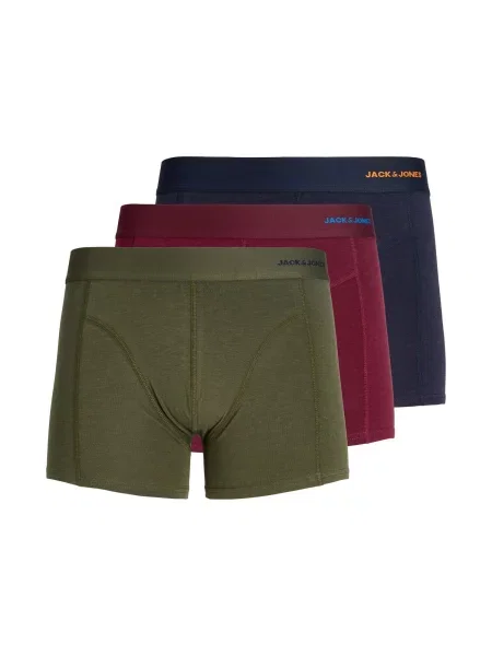 JACK & JONES Boxeri JACCOMO bleumarin / verde / portocaliu / burgundy roșu